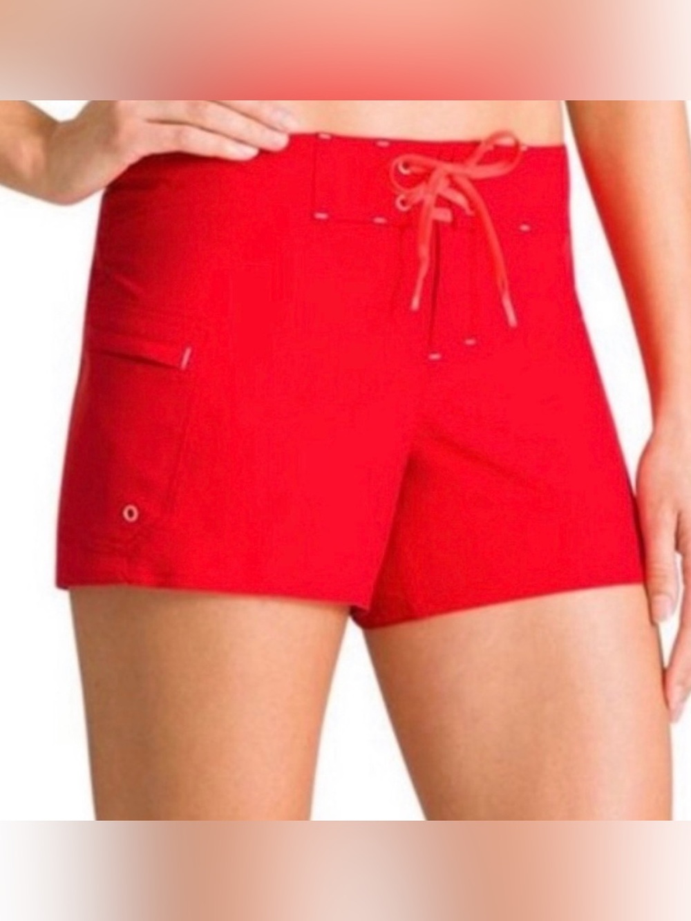 ATHLETA Clearwater Red Board Shorts size 12